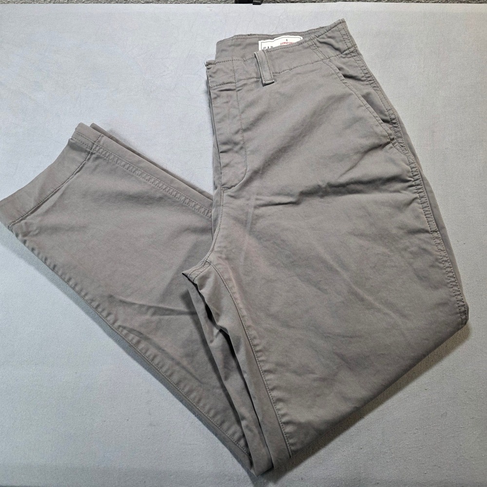 Gap Downtown Khaki Womens 6 Grey Straight Leg Regenerative Cotton Pants Chinos